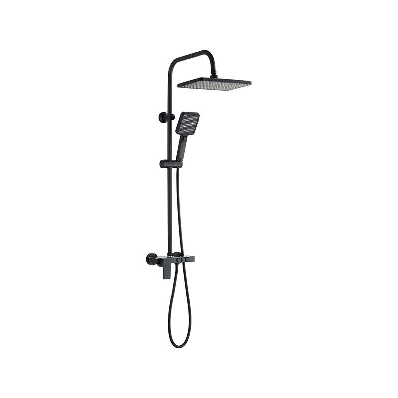 Grifo de ducha con botón negro TM-1143 para cambiar entre agua fría y caliente