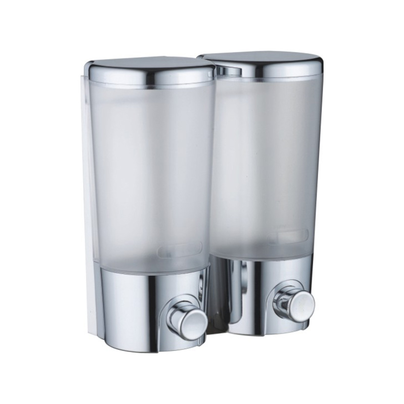 Dispensador de jabón líquido de pared de doble tubo de capacidad ajustable TM-14