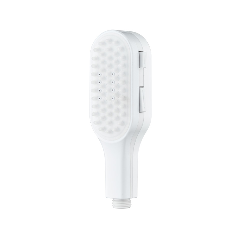 Pulverizador de ducha para mascotas de silicona de 3 funciones blanco XT-001W